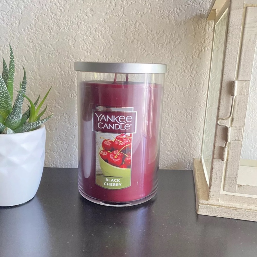 Yankee Candle Black Cherry Large 2 Wick Tumbler Candle, 22 oz